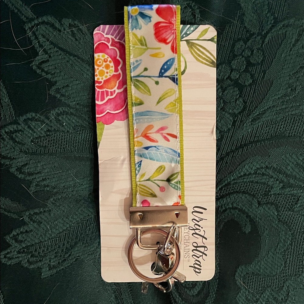 Colorful Floral Keychain Wristlet